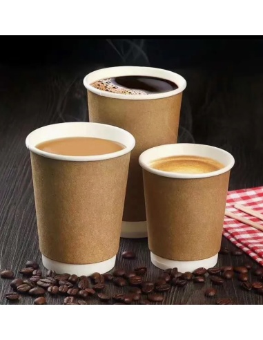 Coffee to go koffiebeker Nature Kraft 80mm 240ml 8oz bruin- 100 stu...