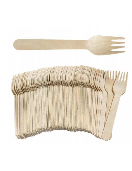 Set wegwerpservies kraft - 50 kartonnen borden, bekers, houten bestek en gele servetten 32x32cm