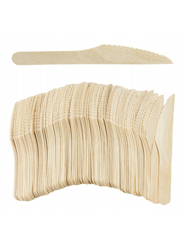 Set wegwerpservies kraft - 50 kartonnen borden, bekers, houten bestek en gele servetten 32x32cm