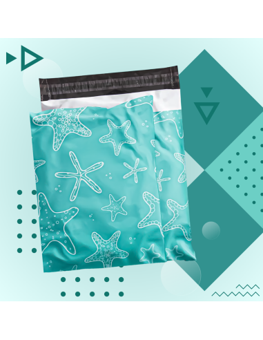 50 Pochettes d'Expédition Opaques en Plastique A3 "Étoile de Mer" 31x42cm enveloppes