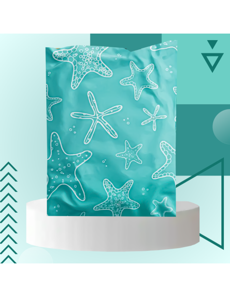 50 Pochettes d'Expédition Opaques en Plastique A3 "Étoile de Mer" 31x42cm enveloppes