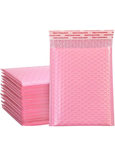 Enveloppes à Bulles Roses Imperméables 20x29cm – Protection et Élégance