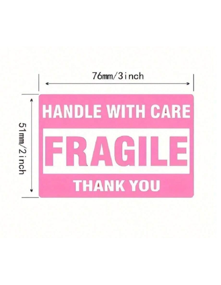 100 stickers op rol "Fragile " 5.08x7.62 cm  - Home