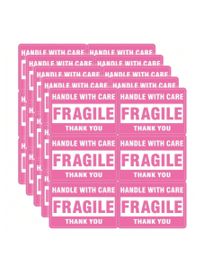 100 étiquettes adhésives "Fragile " 5.08x7.62 cm  - Accueil 2