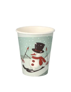 Coffee to go koffiebeker 80mm 240ml 8oz "Kerst" + witte deksels- 10... 2