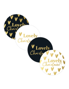 Autocollants en rouleau " Lovely Christmas " 4 cm