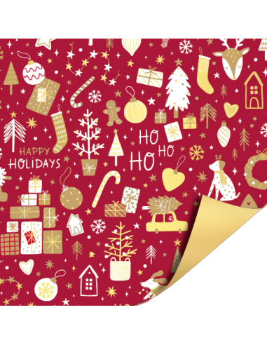 Kerst cadeaupapier 70cm x 3m / Kerst verpakking / Inpakpapier Kerst...