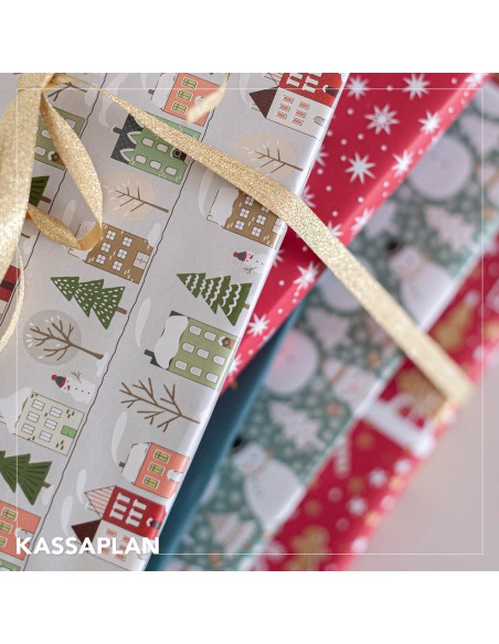 Papier d'emballage / Papier cadeau Noel 70cmx3m  - Accueil