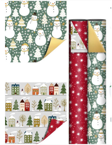 Papier d'emballage / Papier cadeau Noel 70cmx3m  - Accueil