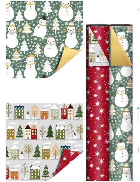Papier d'emballage / Papier cadeau Noel 70cmx3m  - Accueil