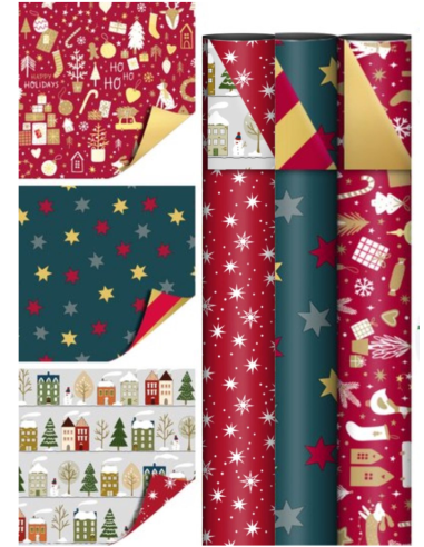Kerst cadeaupapier 70cm x 3m / Kerst verpakking / Inpakpapier Kerst...