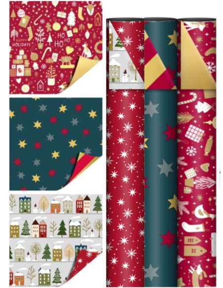 Kerst cadeaupapier 70cm x 3m / Kerst verpakking / Inpakpapier Kerst...