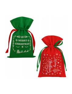 Set van 8 kerstcadeaustassen, Decoratieve cadeauzakken voor Kerstmis 2