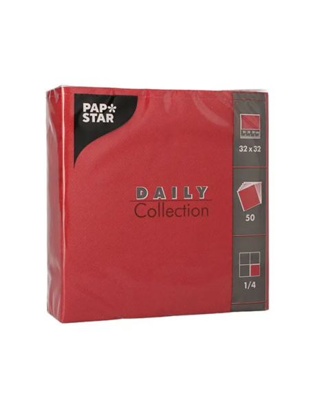 Lot de 50 serviettes double épaisseur 32x32cm