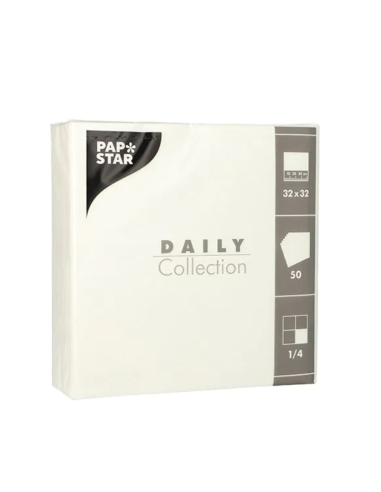 Lot de 50 serviettes double épaisseur 32x32cm