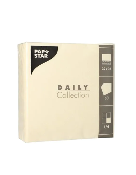 Lot de 50 serviettes double épaisseur 32x32cm