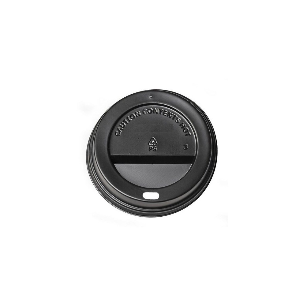 Couvercle noir pour gobelet à café à emporter 80mm 240ml - 50 pièce...