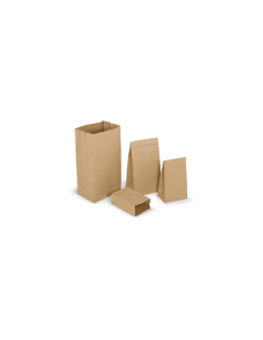 50  sachets fond bloc en papier kraft pour cadeaux ou nourriture