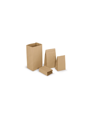 50  sachets fond bloc en papier kraft pour cadeaux ou nourriture