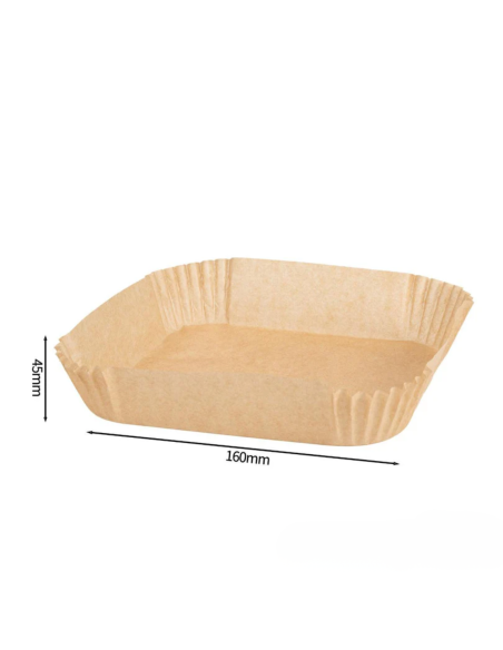 Airfryer bakpapier vierkant L & XL – 50 stuks 160x45 mm
