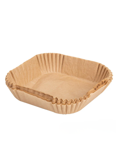 Papier sulfurisé airfryer carré L & XL – 50 pièces 160x45 mm