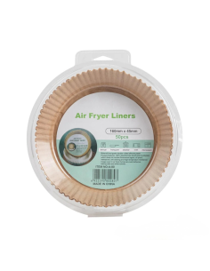 Papier sulfurisé airfryer rond L & XL – 50 pièces 160x45 mm