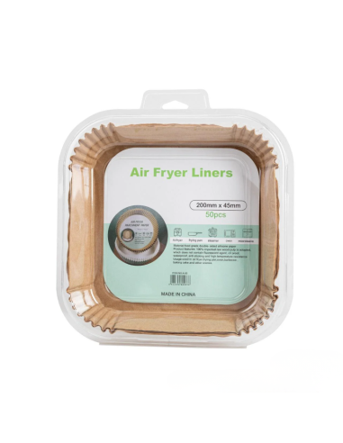 Papier sulfurisé airfryer carré XL & XXL – 50 pcs 200x45 mm