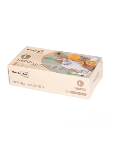Witte nitril handschoenen L zonder latex – 100 stuks