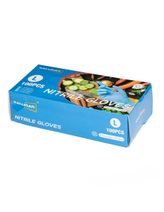 Blauwe nitril handschoenen L zonder latex – 100 stuks