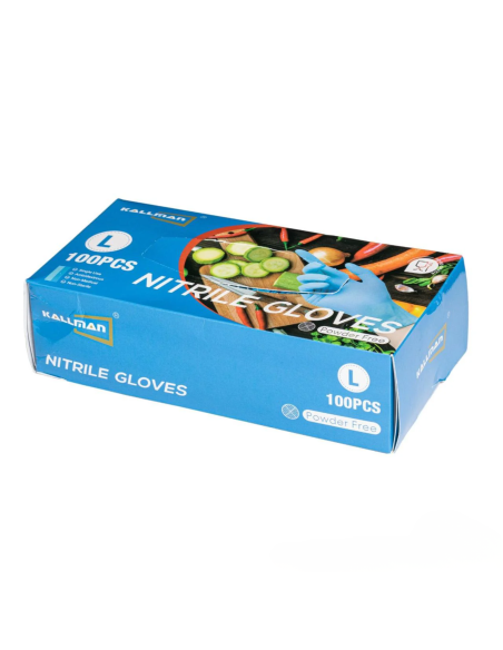 Blauwe nitril handschoenen L zonder latex – 100 stuks