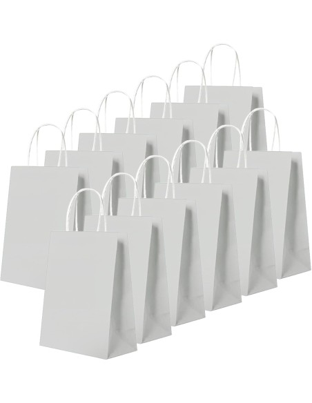 50 kraft tassen kleur 22x10x28 cm gedraaide handgrepen