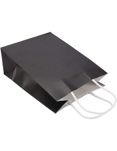 50 kraft tassen kleur 22x10x28 cm gedraaide handgrepen