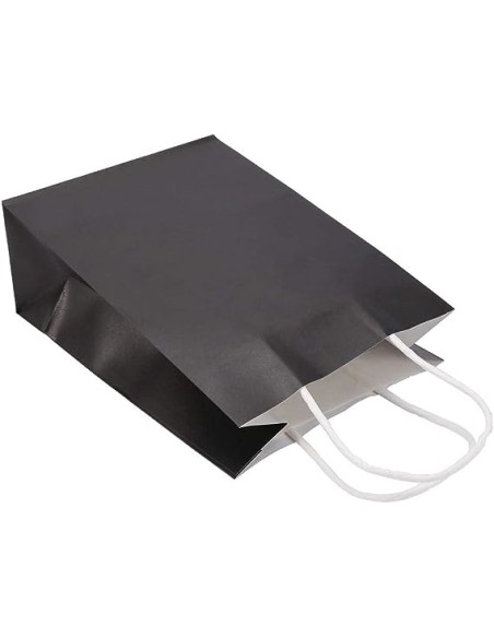 50 kraft tassen kleur 22x10x28 cm gedraaide handgrepen