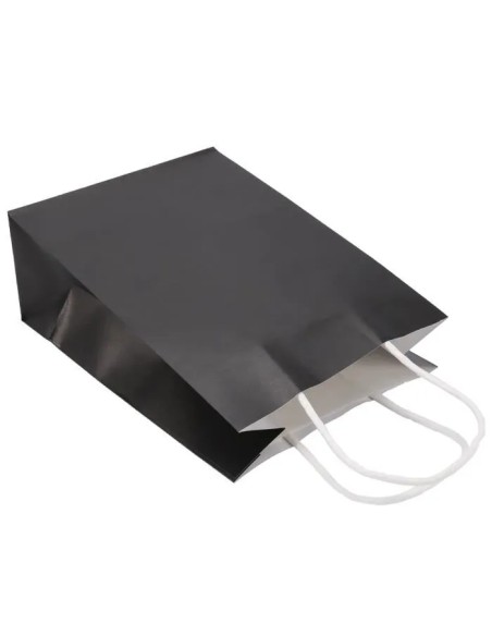 50 kraft tassen kleur 22x10x28 cm gedraaide handgrepen