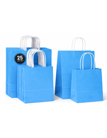 50 kraft tassen 2 maten met gedraaide handgrepen