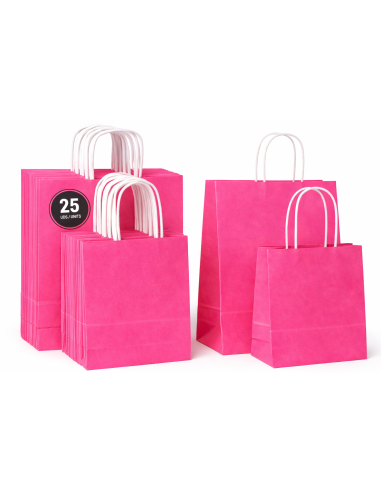 50 kraft tassen 2 maten met gedraaide handgrepen