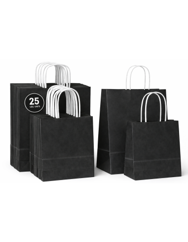 50 kraft tassen 2 maten met gedraaide handgrepen