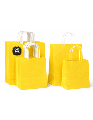 50 kraft tassen 2 maten met gedraaide handgrepen