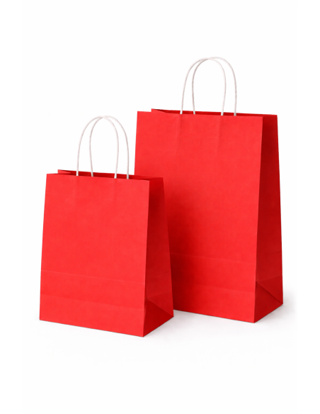 50 kraft tassen 2 maten met gedraaide handgrepen