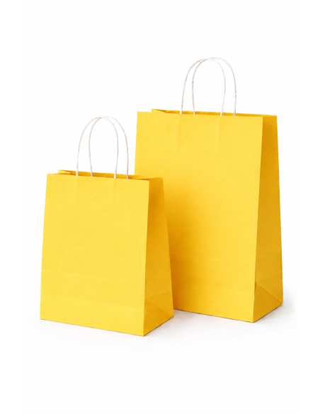 50 kraft tassen 2 maten met gedraaide handgrepen