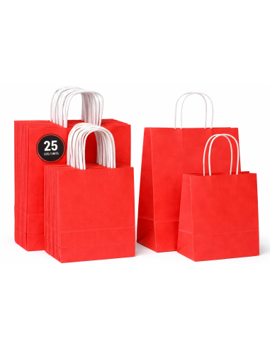 50 kraft tassen 2 maten met gedraaide handgrepen