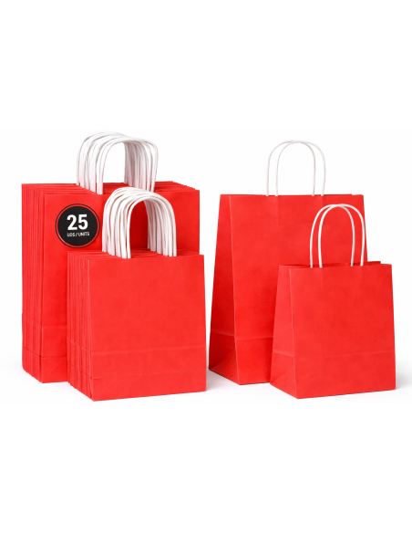 50 kraft tassen 2 maten met gedraaide handgrepen