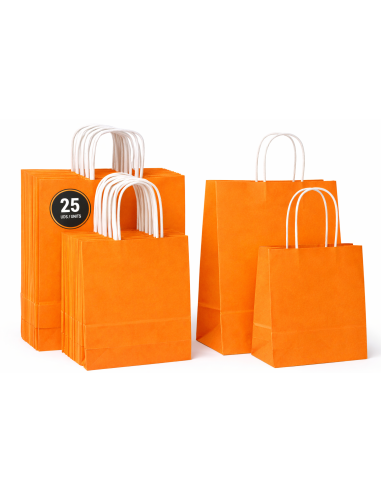 50 kraft tassen 2 maten met gedraaide handgrepen