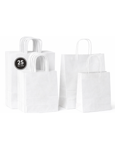 50 kraft tassen 2 maten met gedraaide handgrepen