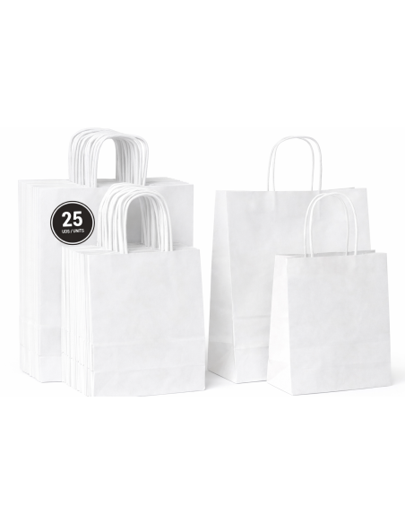 50 kraft tassen 2 maten met gedraaide handgrepen