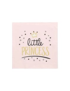 Servetten 33x33 3-laags roze - Little Princess