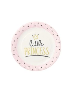 Borden 23 cm karton roze - Little Princess