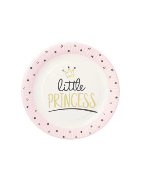 Borden 23 cm karton roze - Little Princess