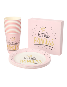 Set fête Little Princess vaisselle jetable