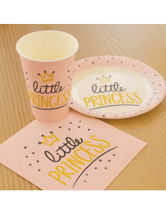 Set fête Little Princess vaisselle jetable 2
